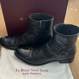 To Boot New York Rodrigo Black Calf Leather Boots Men’s 11.5